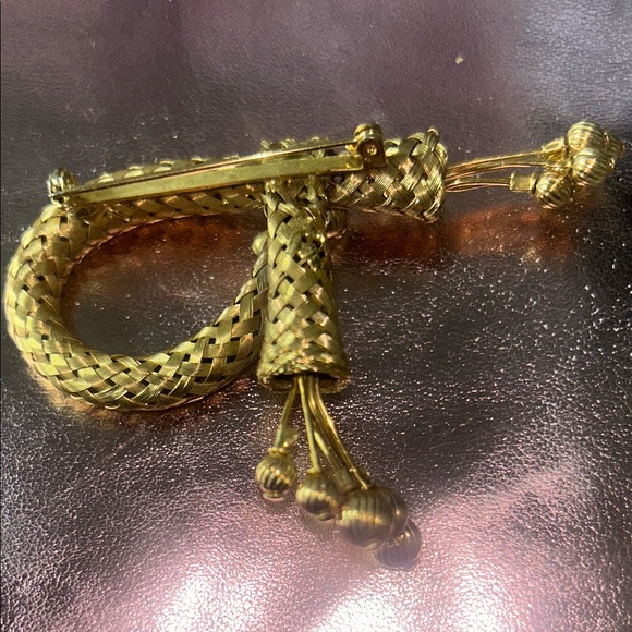 Vintage Gold Rope Knot Brooch #46004 - Picture 5 of 5